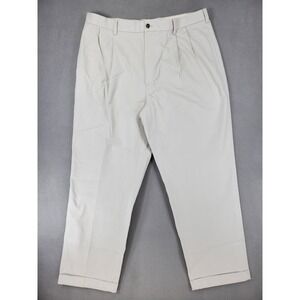 Brooks‎ Brothers Advantage Chino Elliot Pants Mens 40x30 Khaki Pleated Cuffed